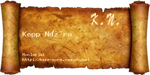 Kepp Nóra névjegykártya